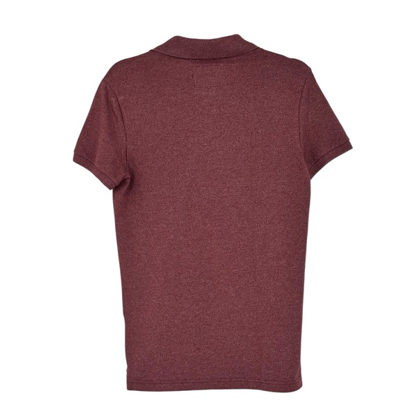 Men’s Hollister Size XS Red Heather Epic Flex Stretch Short Sleeve Polo Shirt - Picture 7 of 8
